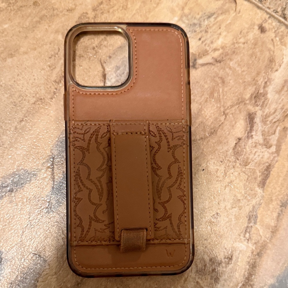 Walli iPhone 13 Pro Max Tan Leather Phone Case